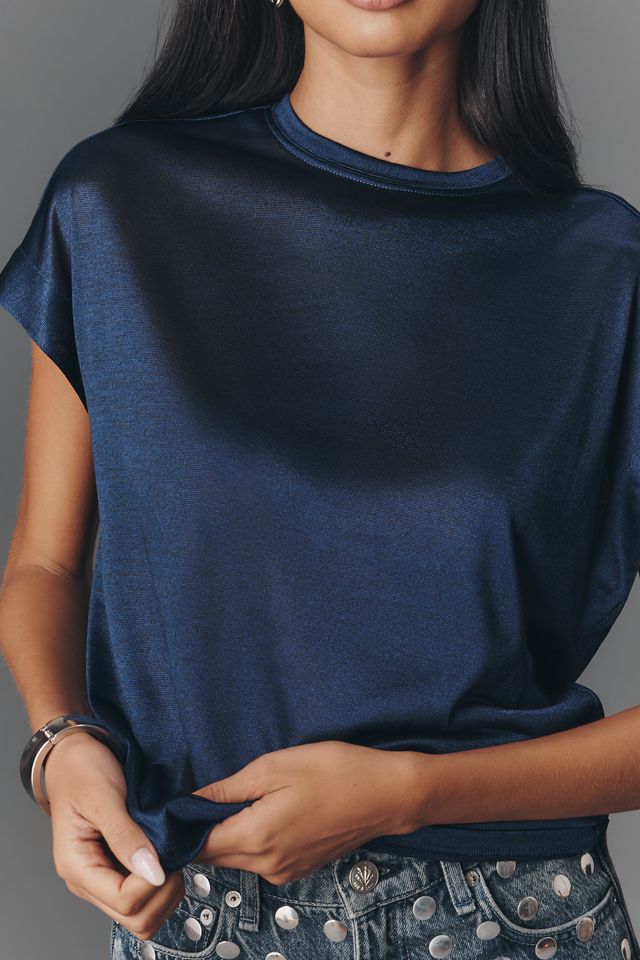 By Anthropologie Silky Shimmer Tee #2