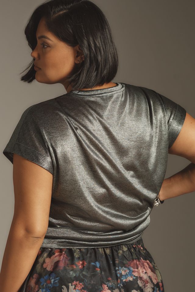 By Anthropologie Silky Shimmer Tee #5