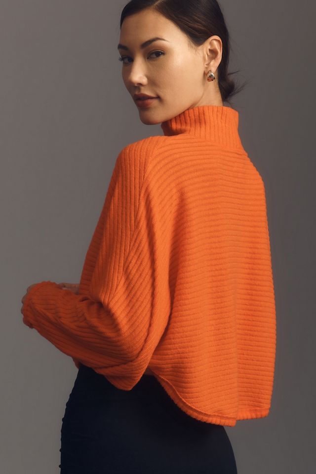 Pilcro Cozy Ribbed Turtleneck Batwing Pullover #2