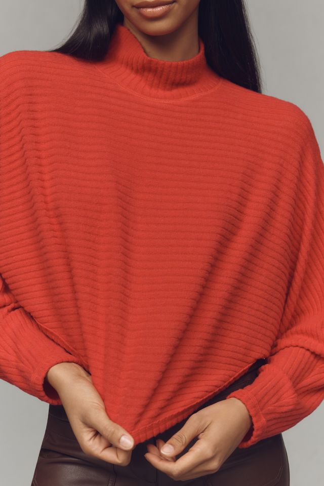 Pilcro Cozy Ribbed Turtleneck Batwing Pullover #2