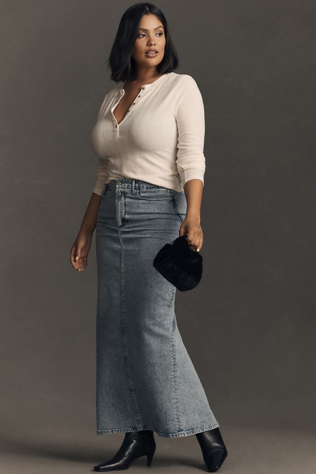 Andie Ribbed Henley Top by Pilcro: Thermal Edition  #5