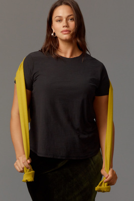 The Bennie Cotton Slub Crew-Neck Slim Tee by Pilcro