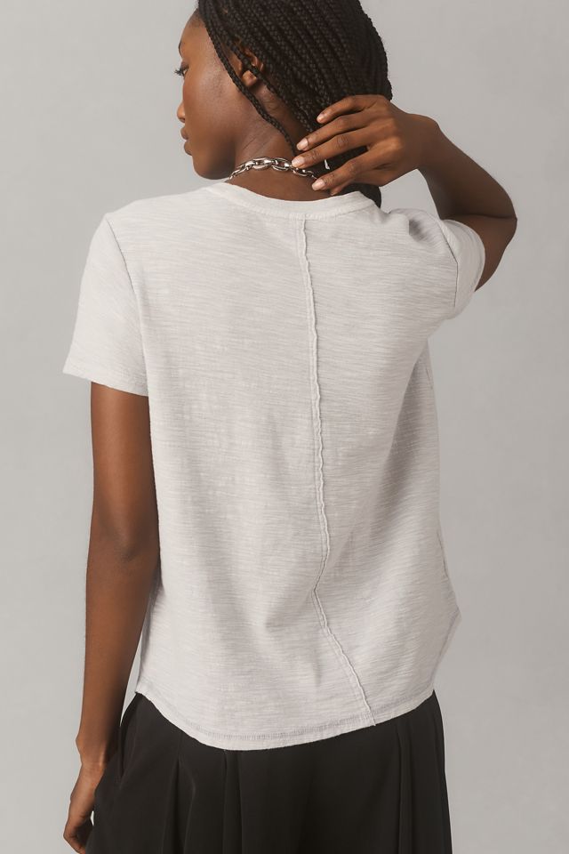 Le T-shirt Bennie en coton Slim Crew Neck par Pilcro #1