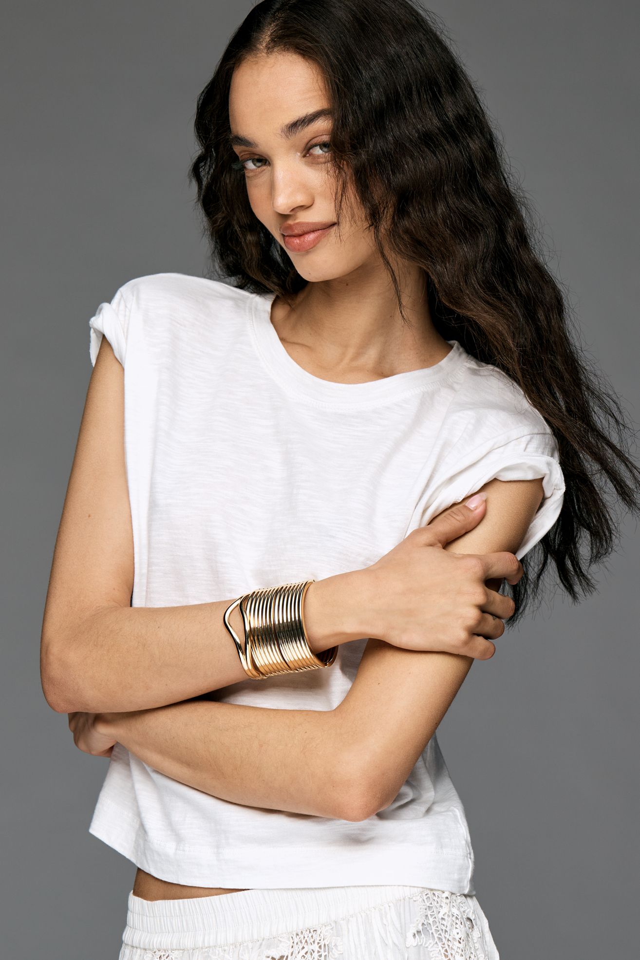 The Bennie Cotton Slub Crew-Neck Slim Tee by Pilcro