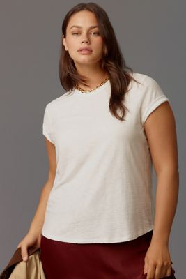 Pilcro Bennie 100% Cotton Slim Crew Neck Tee