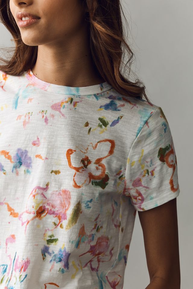 Pilcro Bennie Cotton Slim Crew Neck Tee #1