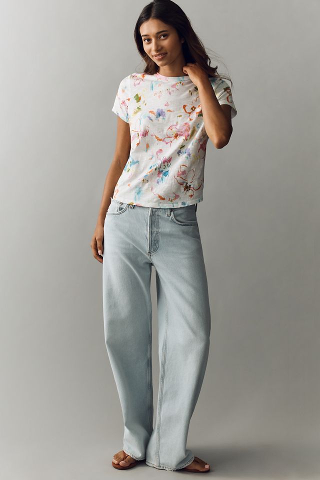 Pilcro Bennie Cotton Slim Crew Neck Tee #3