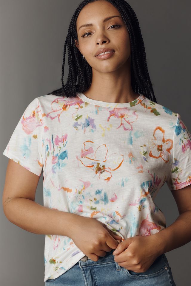 Pilcro Bennie Cotton Slim Crew Neck Tee #4