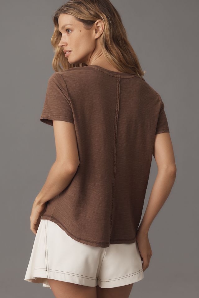 Pilcro Bennie Cotton Slim Crew Neck Tee #3