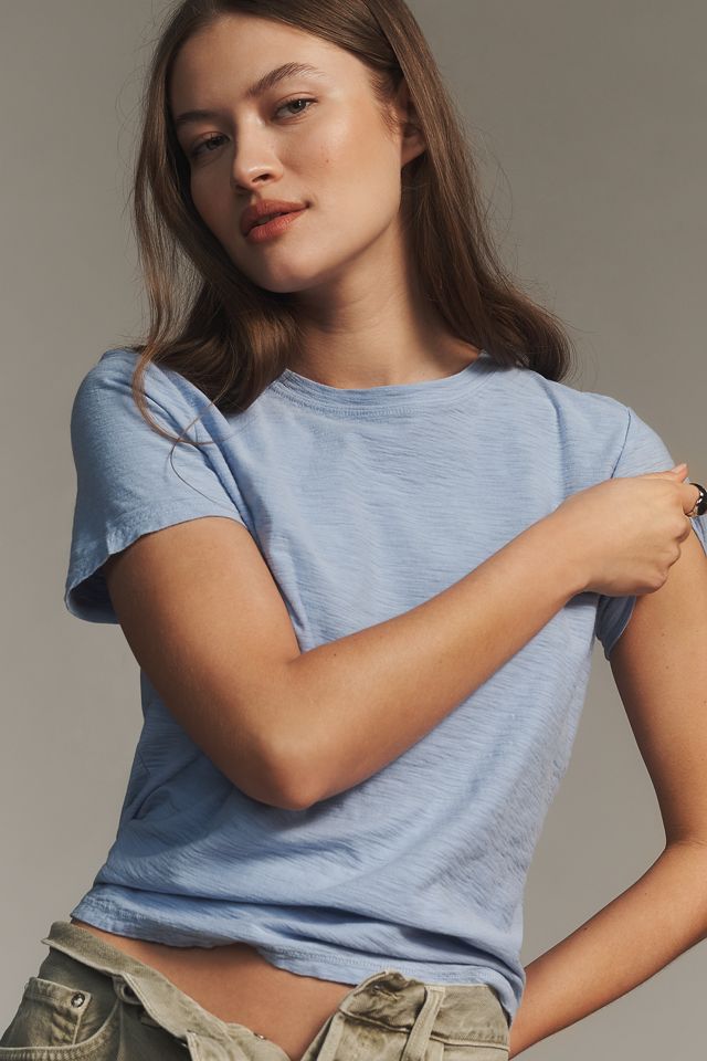 Pilcro Bennie Cotton Slim Crew Neck Tee #1