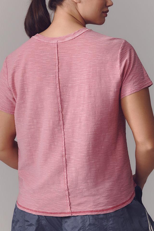 La Maglietta Slim Girocollo in Cotone-Slub Bennie di Pilcro #5