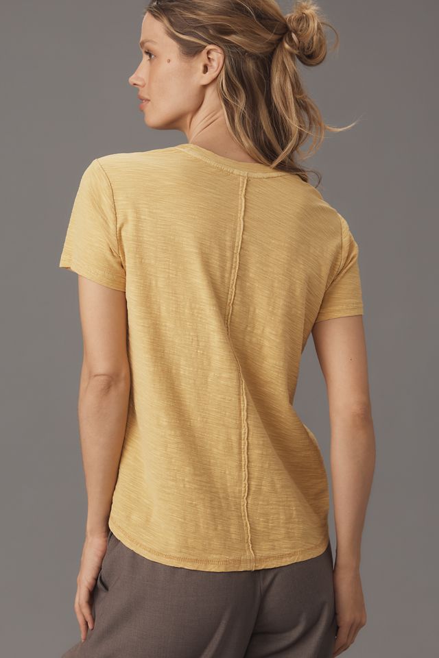 Das Bennie Slim Rundhals-T-Shirt aus Baumwoll-Slub von Pilcro #1