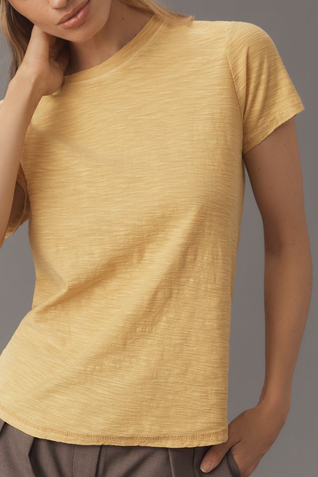 Das Bennie Slim Rundhals-T-Shirt aus Baumwoll-Slub von Pilcro #3