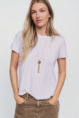 Pilcro Bennie 100% Cotton Slim Crew Neck Tee