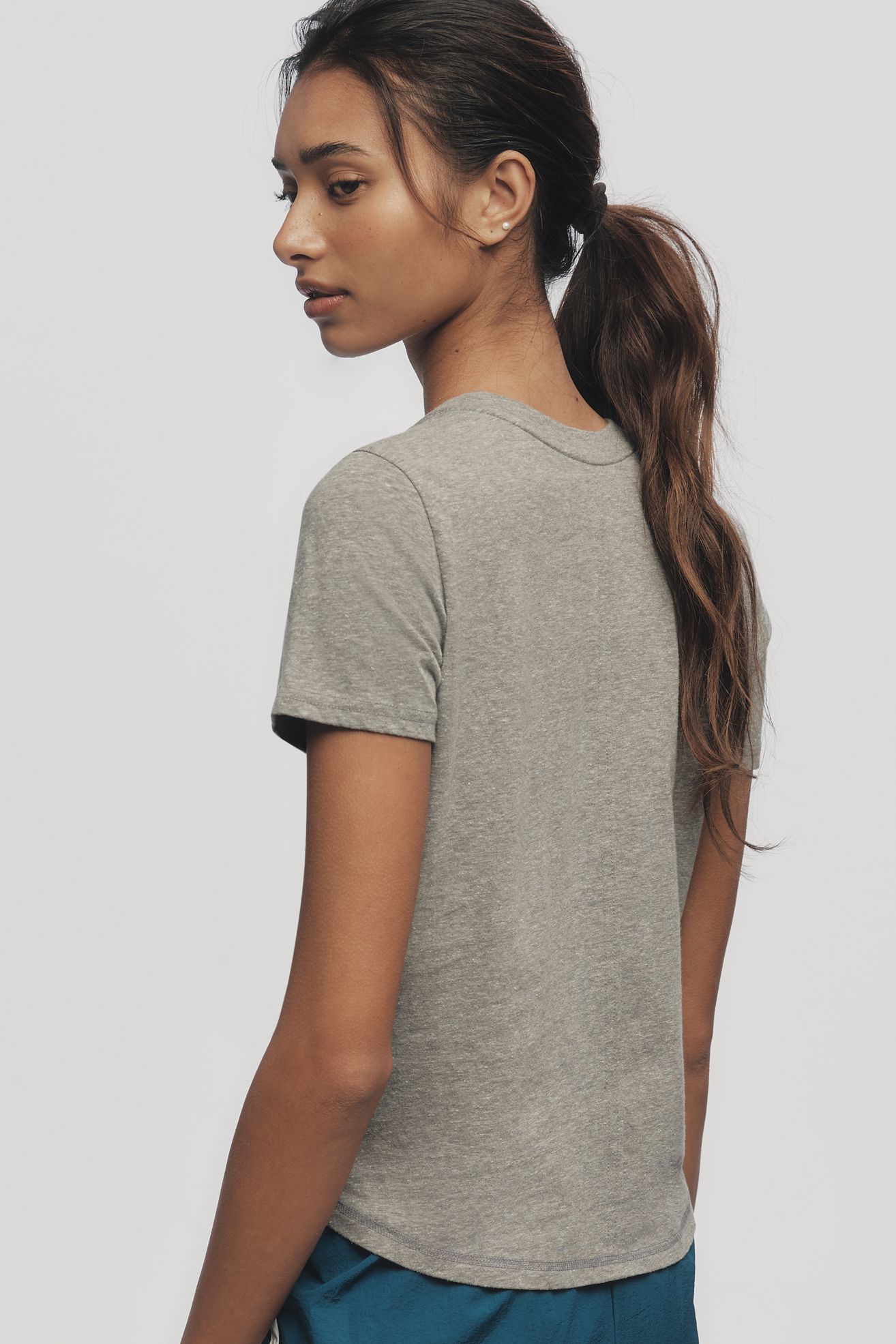 The Bennie Cotton Slub Crew-Neck Slim Tee by Pilcro