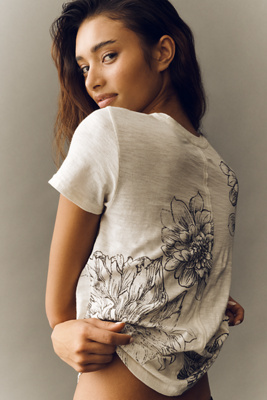 The Bennie Cotton Slub Crew-Neck Slim Tee by Pilcro