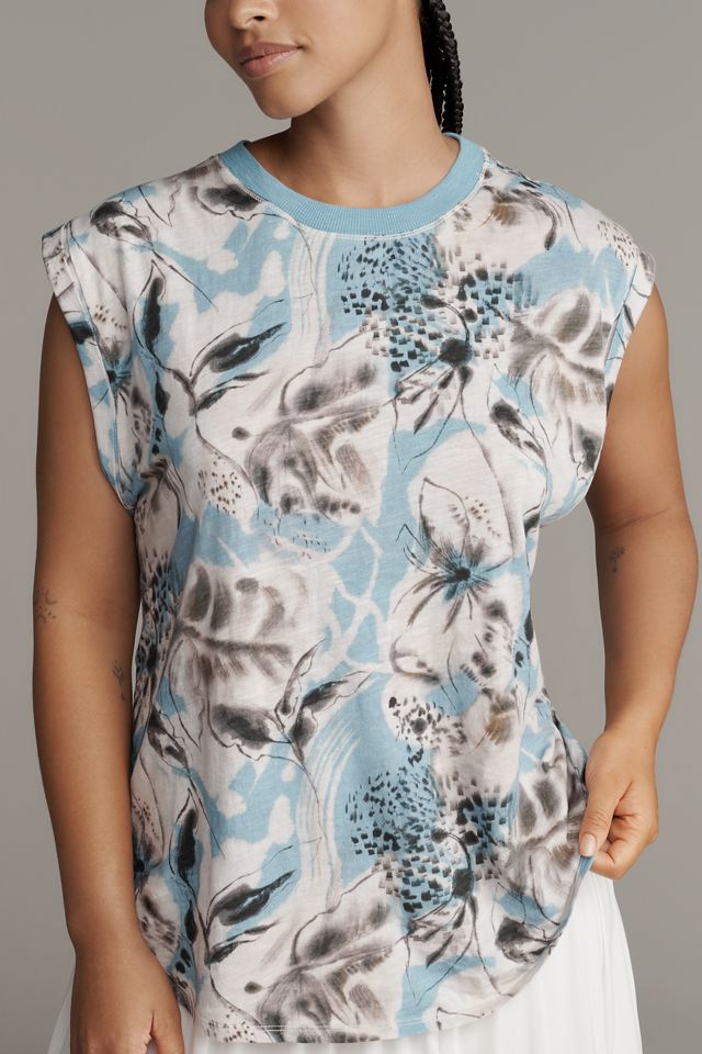 The Vinnie Cotton-Slub Crew-Neck Muscle Tee by Pilcro #5