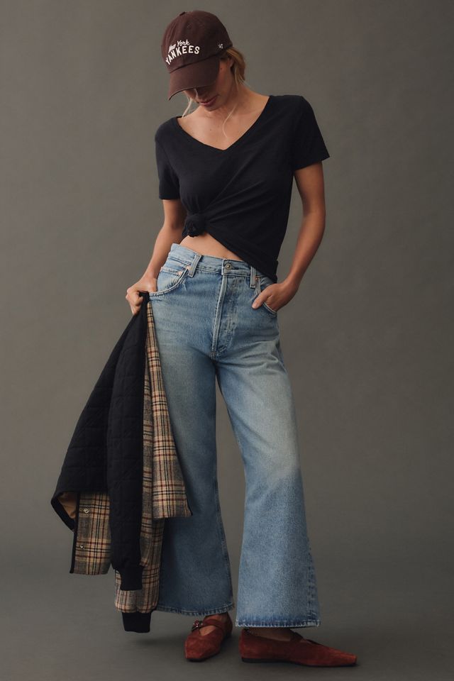 The Bennie Slim Crew Neck Cotton-Slub T-Shirt by Pilcro: V-Neck Edition
 #2