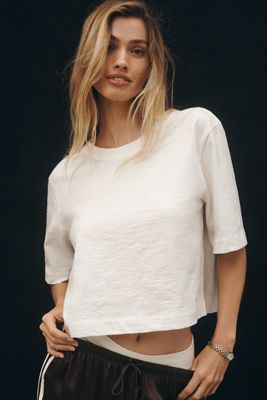 Le T-shirt boxy à manches courtes Corey par Maeve