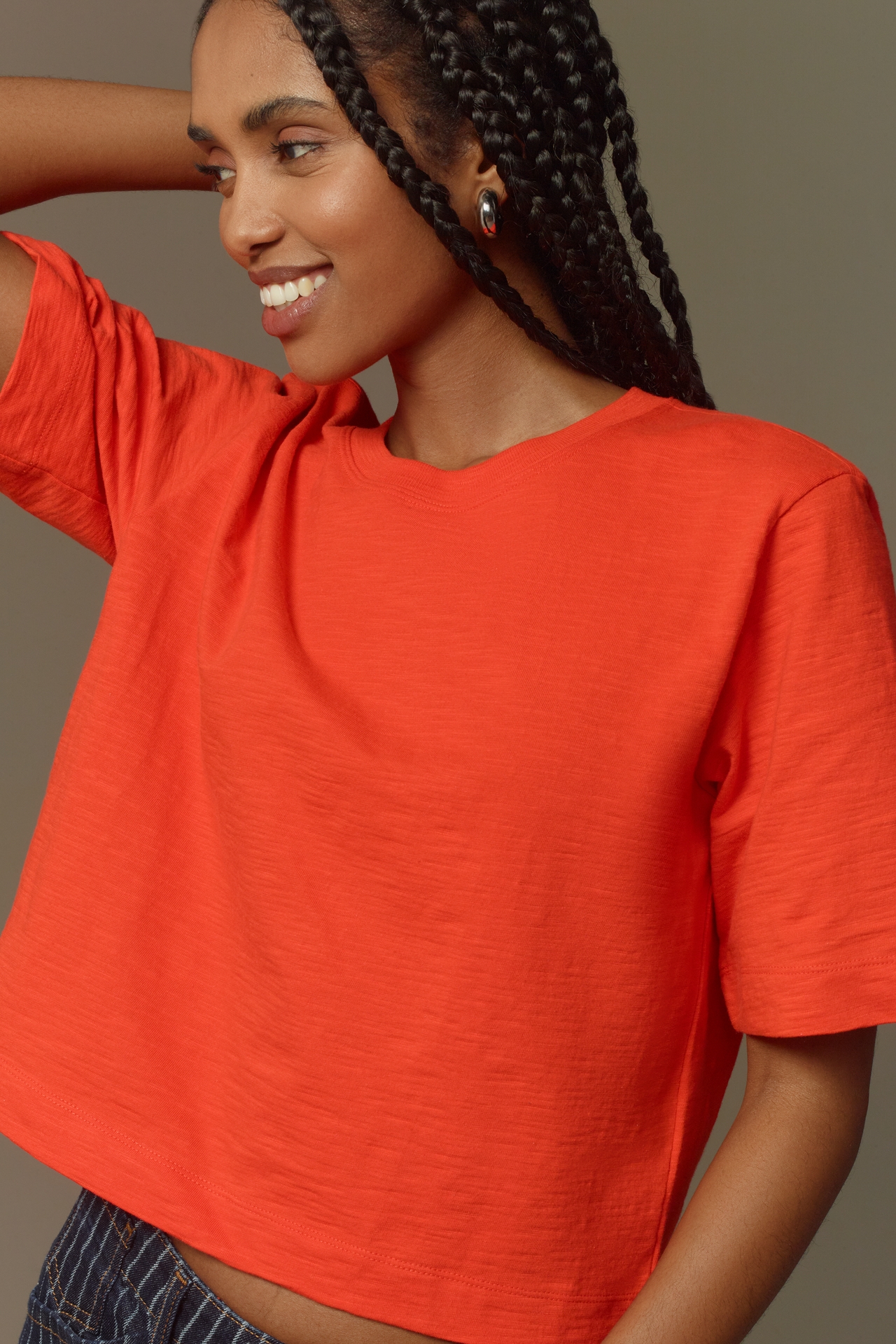 The Corey Short-Sleeve Boxy Tee by Maeve