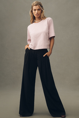 Maeve The Corey Short-sleeve Boxy Tee By  In Pink