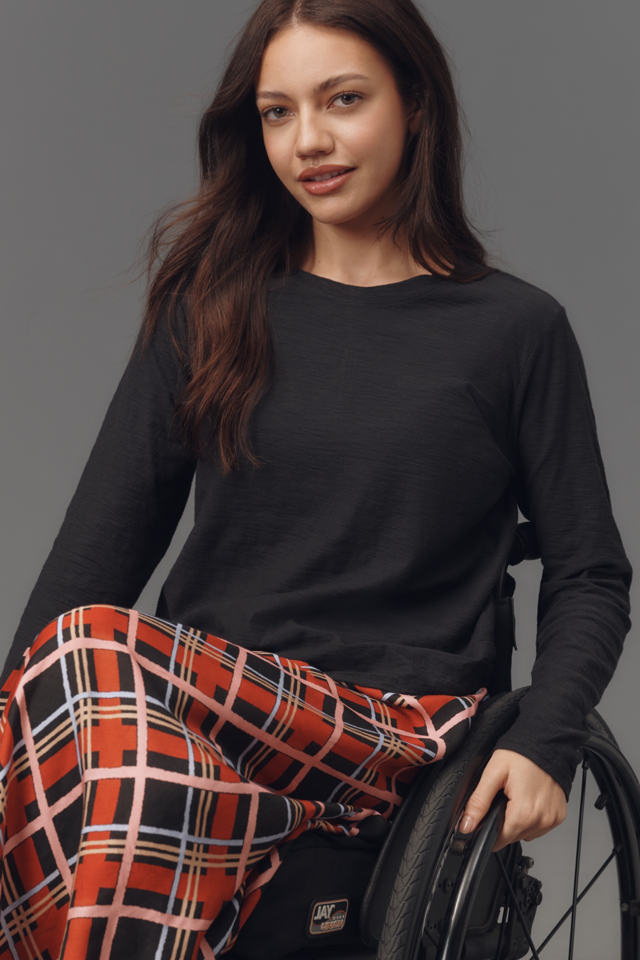The Bennie Cotton Slub Crew-Neck Long-Sleeve Tee by Pilcro