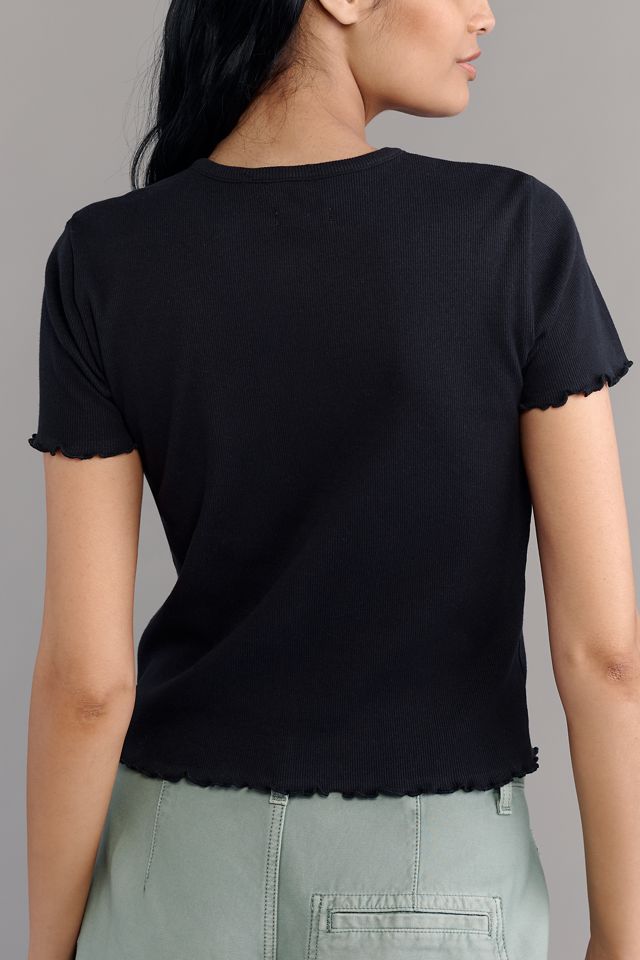 Pilcro Short-Sleeve Ribbed Cardigan #3