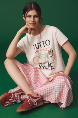 Jordan Nickson X Anthropologie Tutto Bene Tee In White