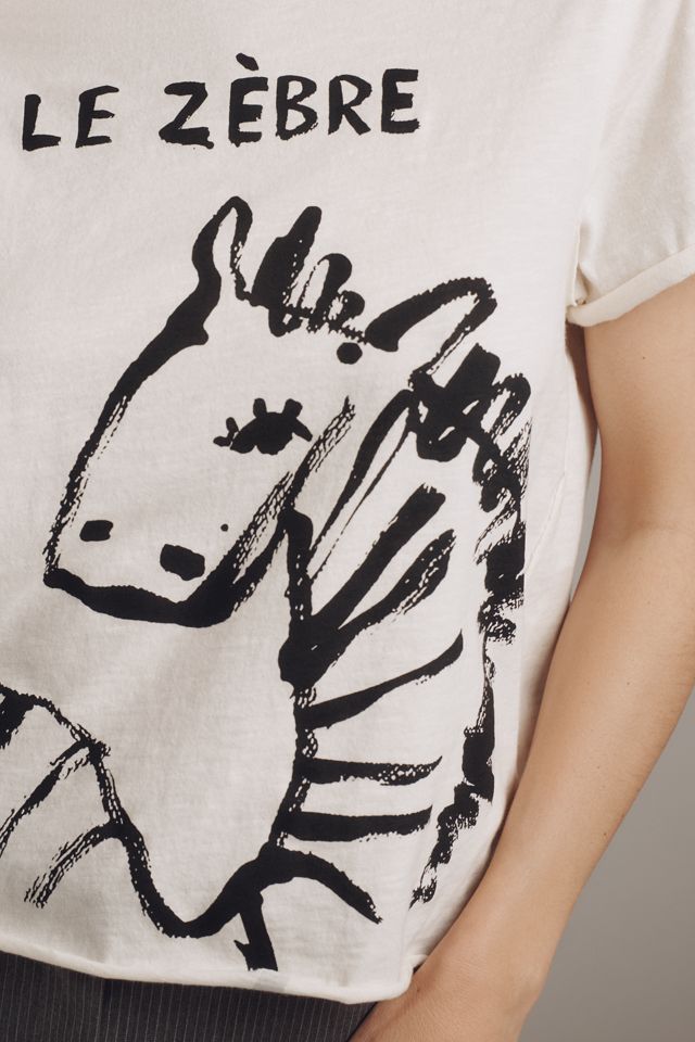 Olivia Sewell x Anthropologie Le Zebre Graphic Tee #1
