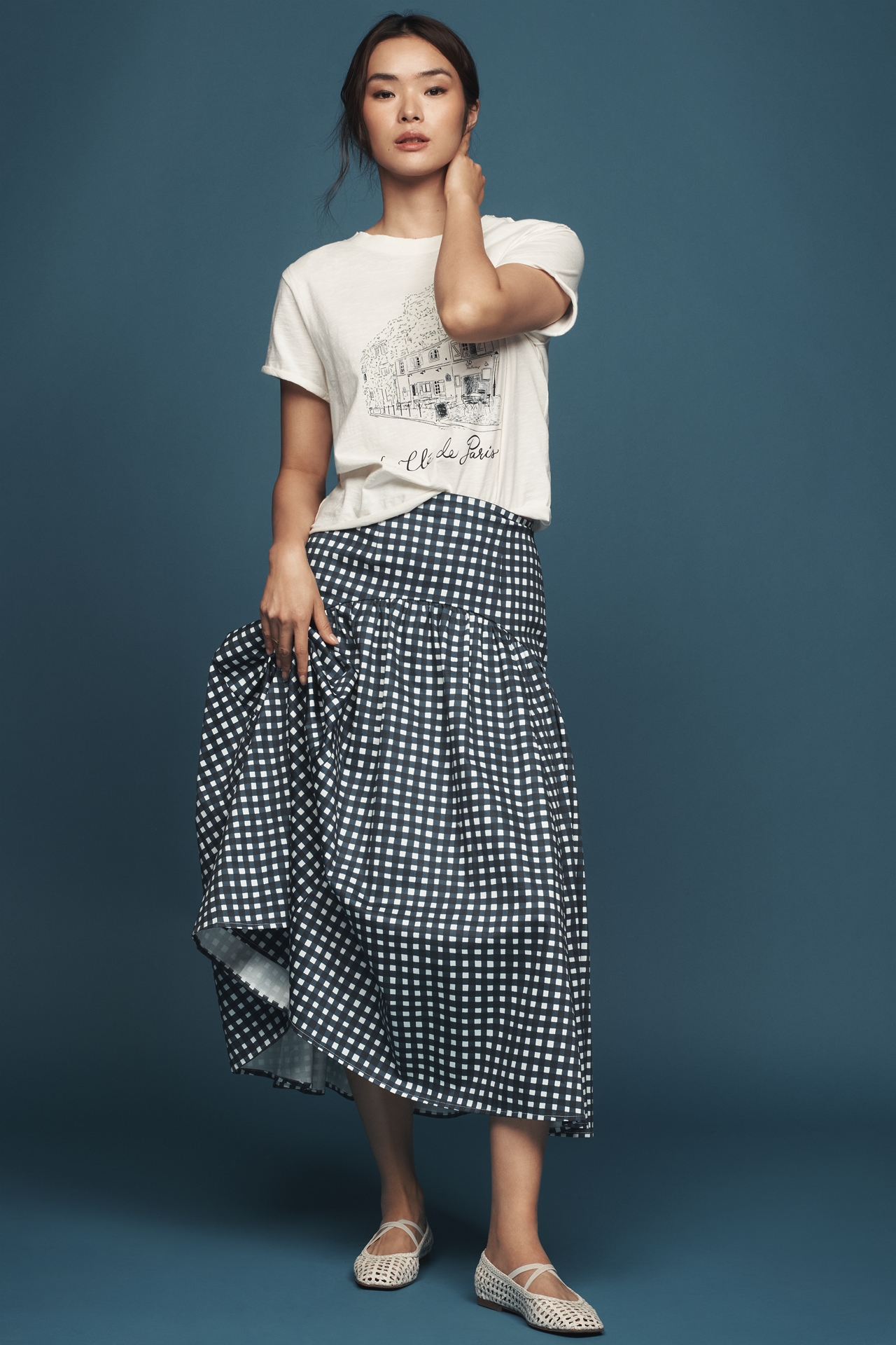 Laura Cruse x Anthropologie Paris Café Graphic Tee