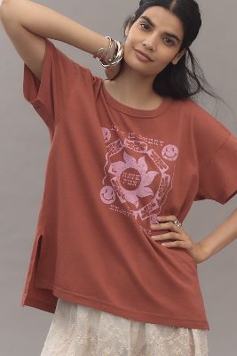 ANTHROPOLOGIE CATIE ST. JAQUES X ANTHROPOLOGIE HAVE FUN GRAPHIC TEE 