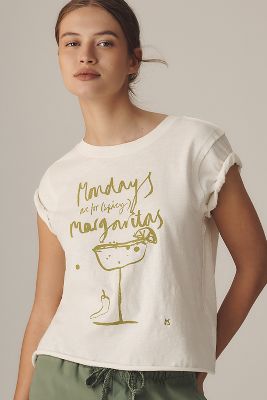 x Anthropologie Days of the Week Drinks Graphic Tee