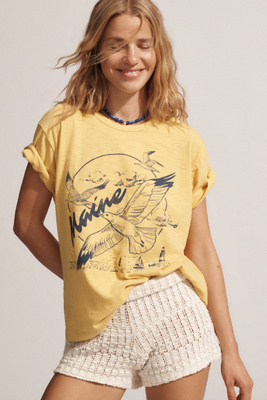 Pilcro Maine Graphic Ringer Tee