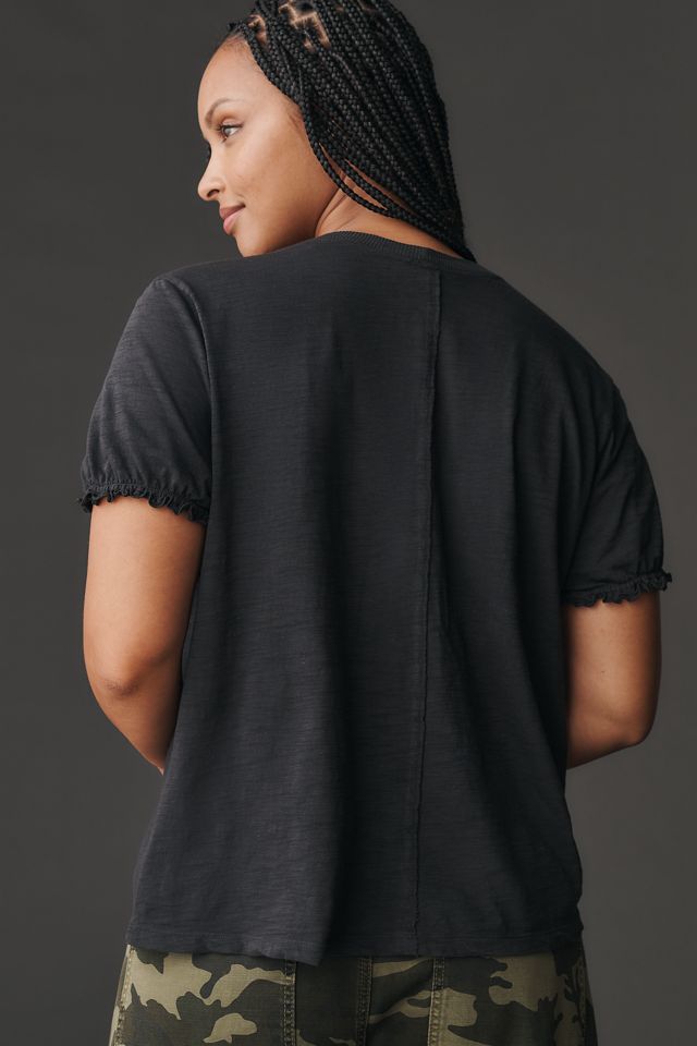 The Bennie Puff-Sleeve Crew-Neck Tee by Pilcro #5
