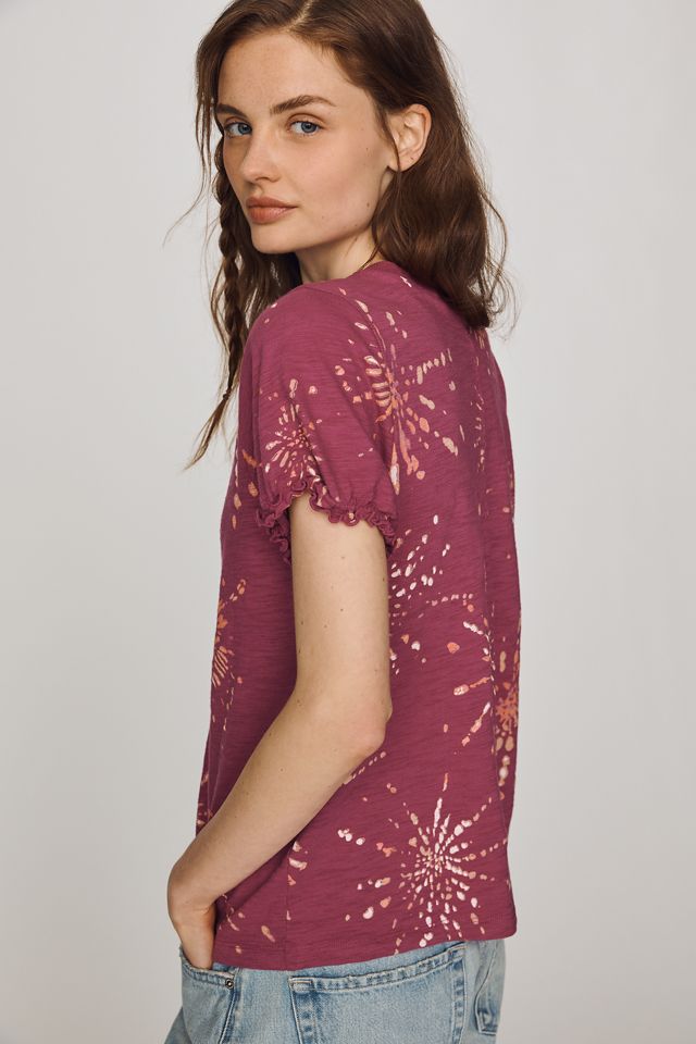 Pilcro Bennie Cotton Slim Puff Sleeve Tee #1