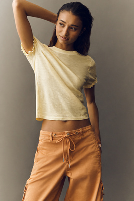 Bennie Puff-Sleeve Crew-Neck Tee by Pilcro