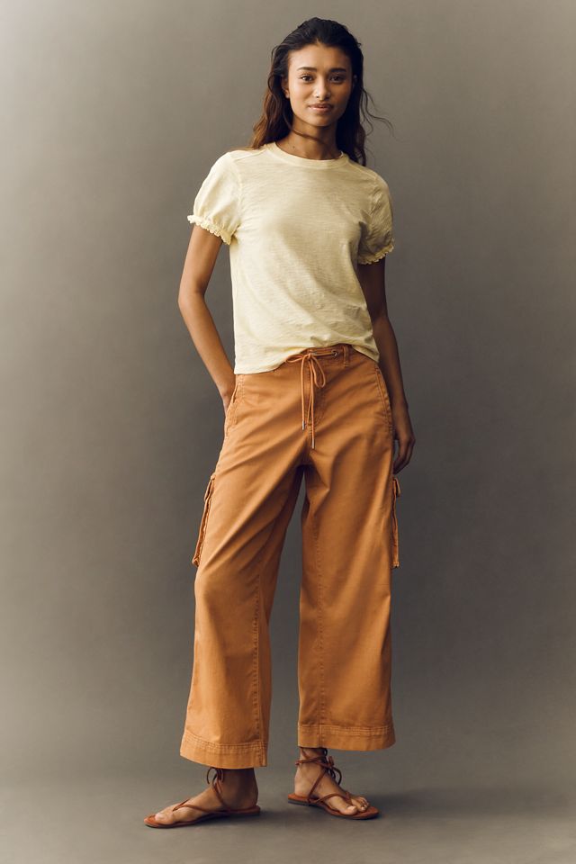 Bennie Puff-Sleeve Crew-Neck Tee by Pilcro | Anthropologie