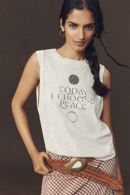 Pilcro The Vinnie Cotton Slub Tee By : Real Fun, Wow! Edition In Beige