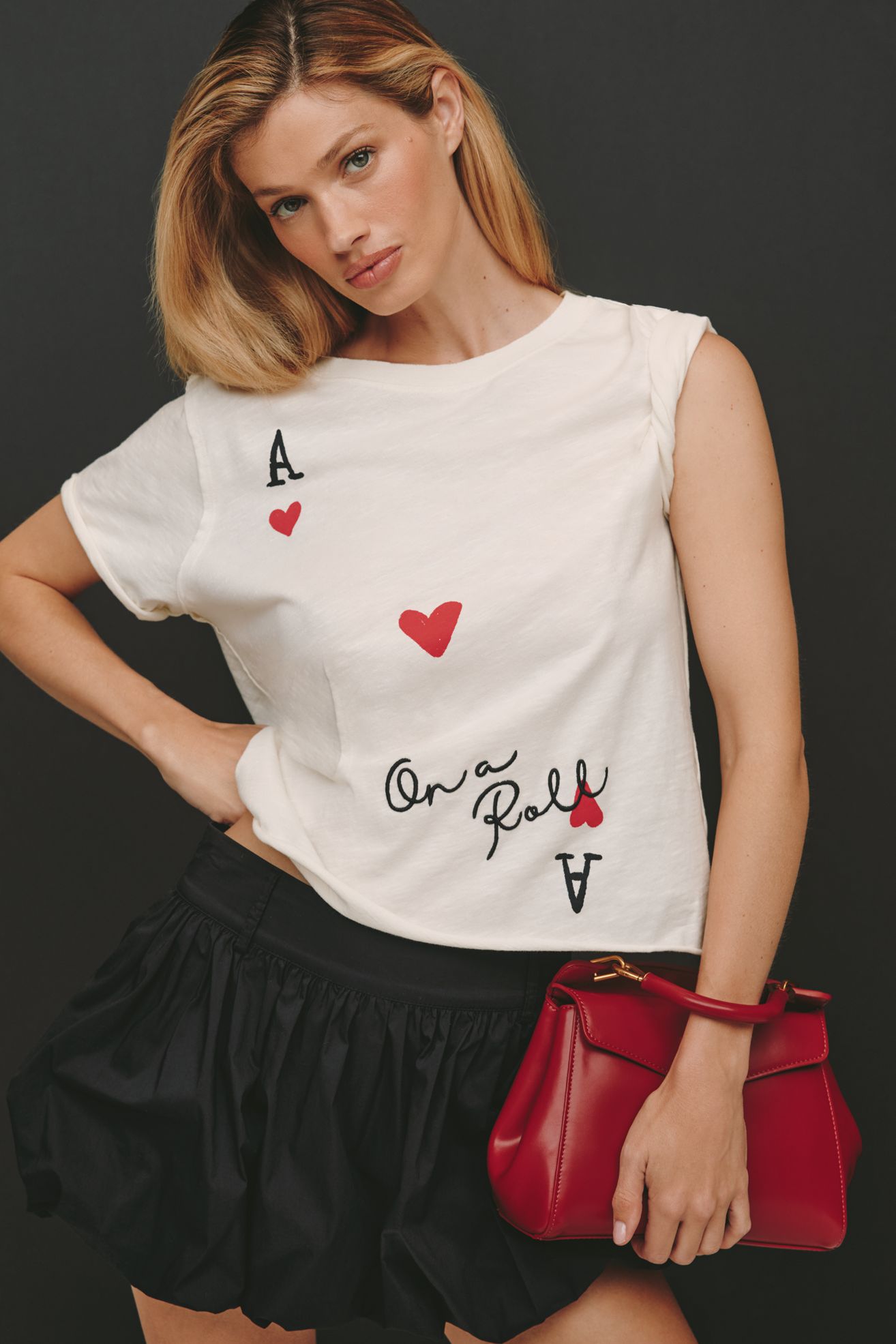 Jordan Nickson x Maeve Ace Card Top - Ivory, Standard