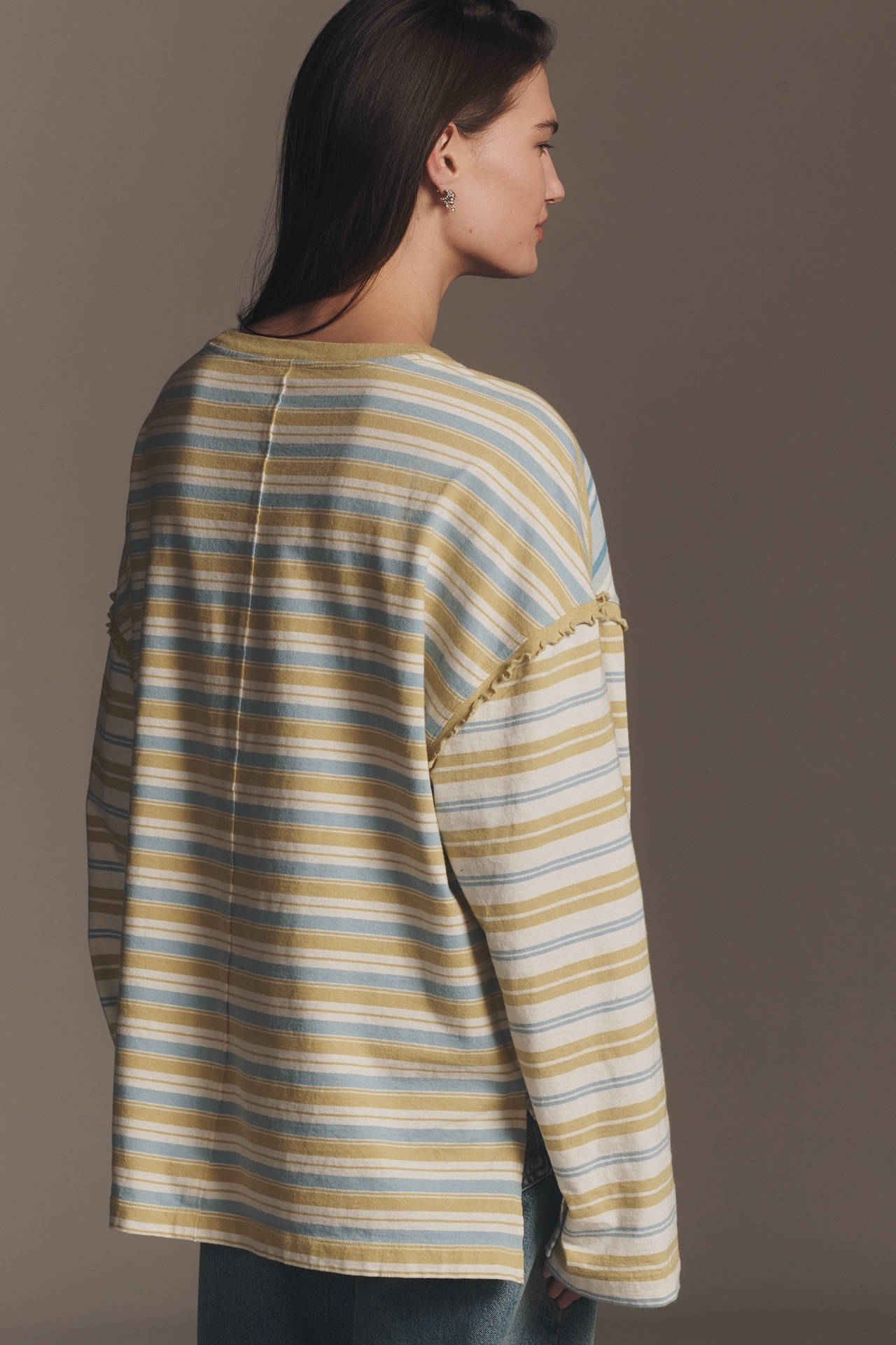 Pilcro Long-Sleeve Boyfriend Tee