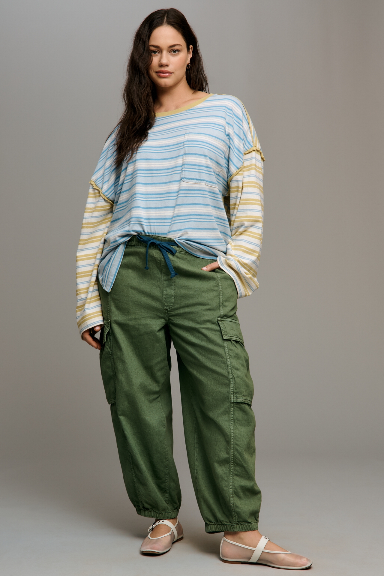Pilcro Long-Sleeve Boyfriend Tee