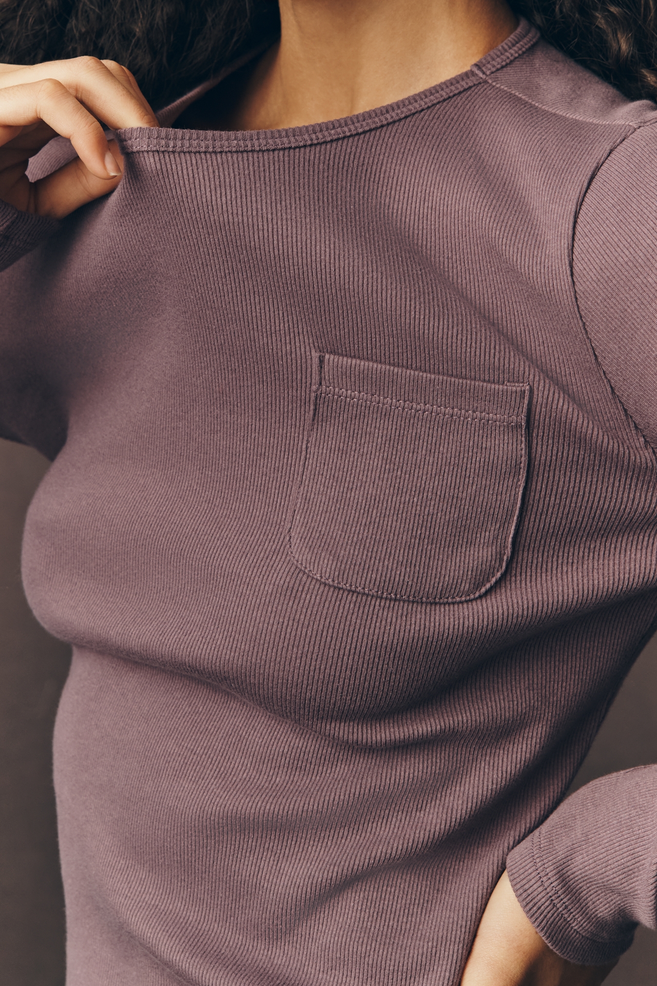 Pilcro Long-Sleeve Pocket Tee