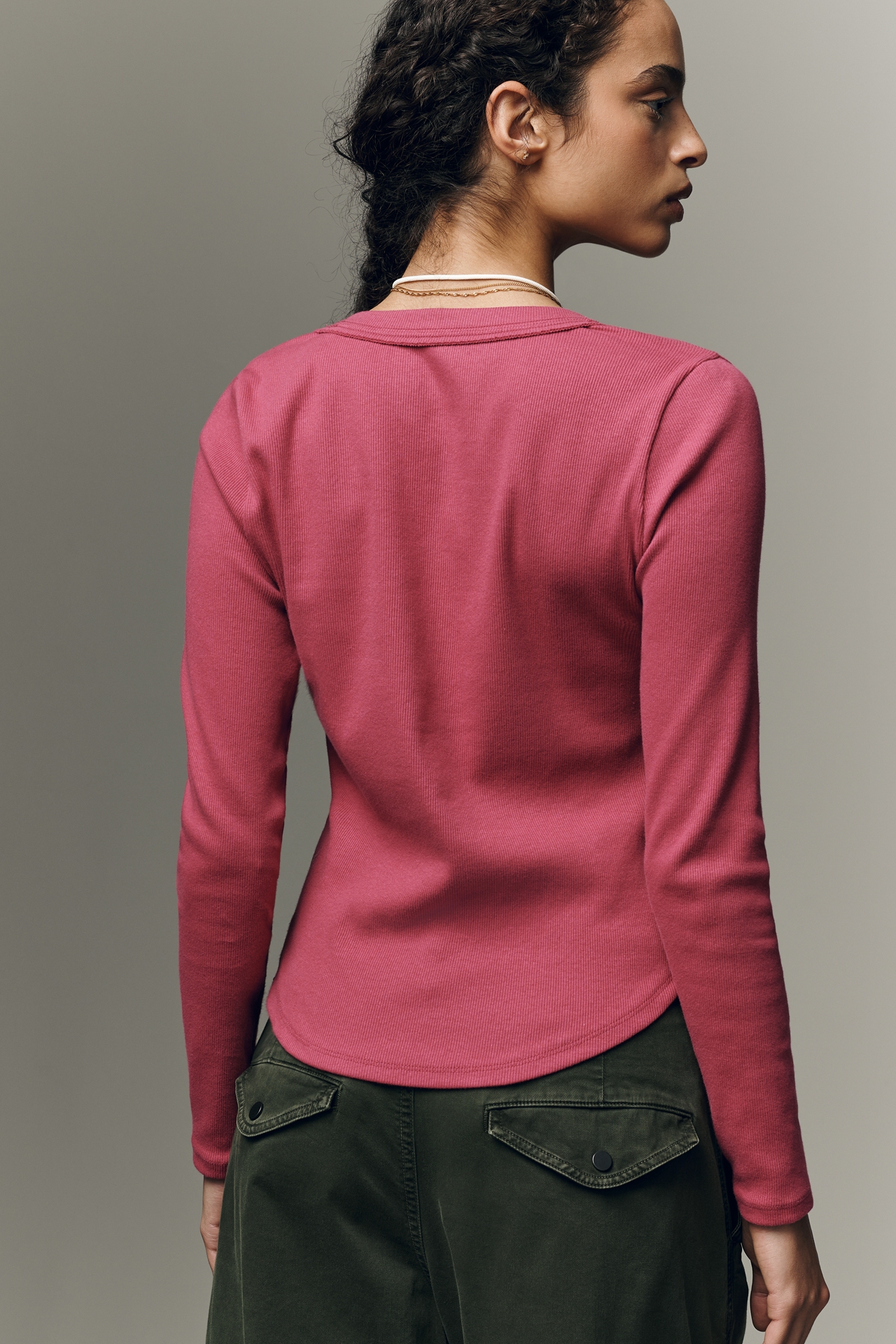 Pilcro Long-Sleeve Henley