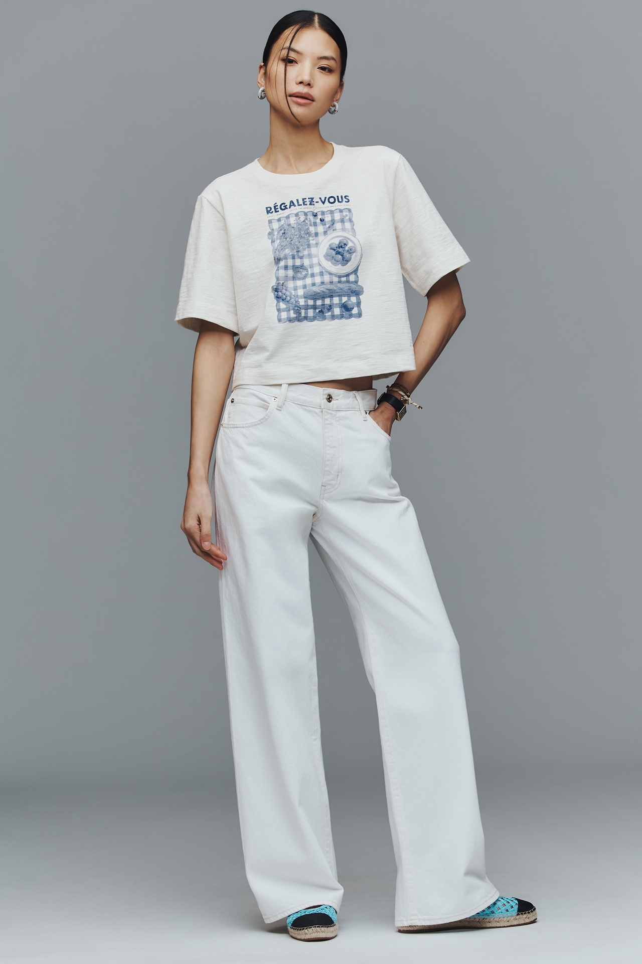 The Cory Short-Sleeve Boxy Tee by Maeve