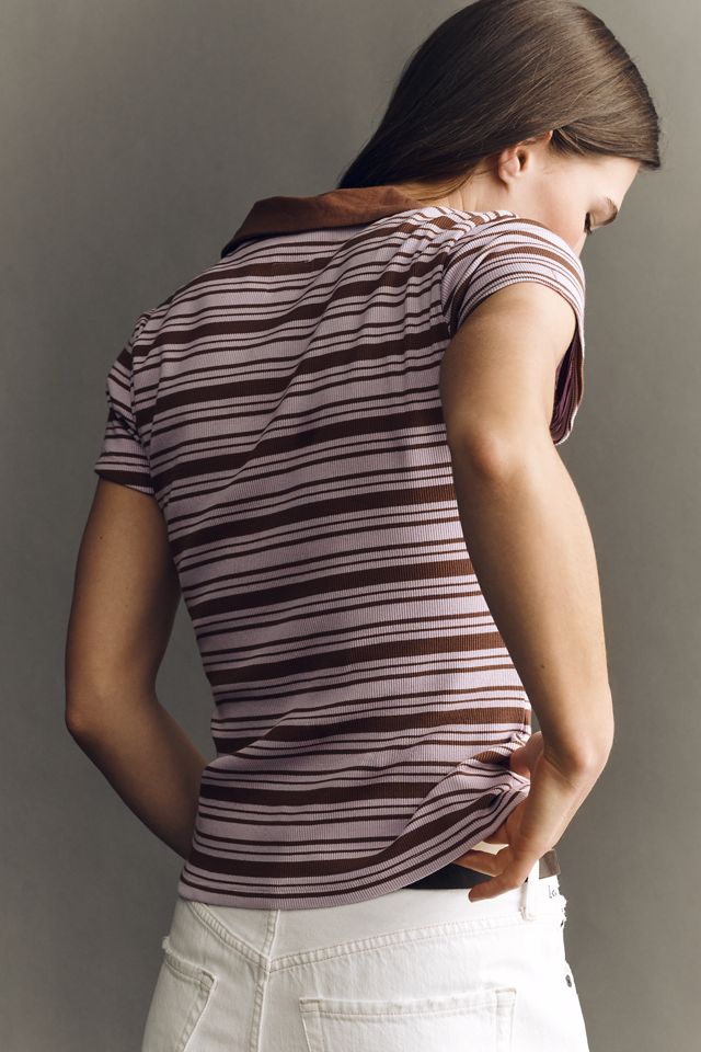 Maeve Short-Sleeve Collared Henley #2