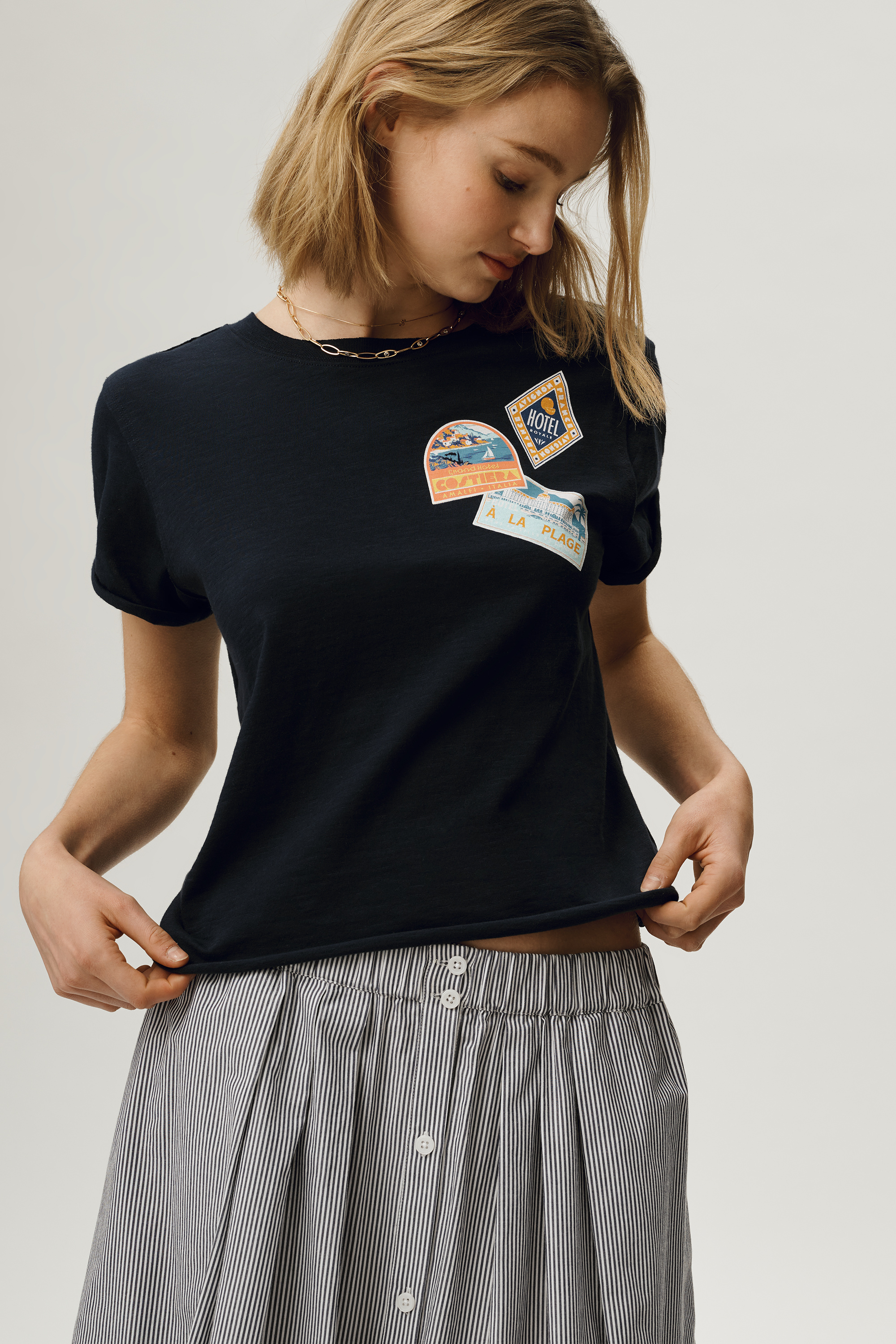 Caitlin Cotton Boxy Tee - Image 1