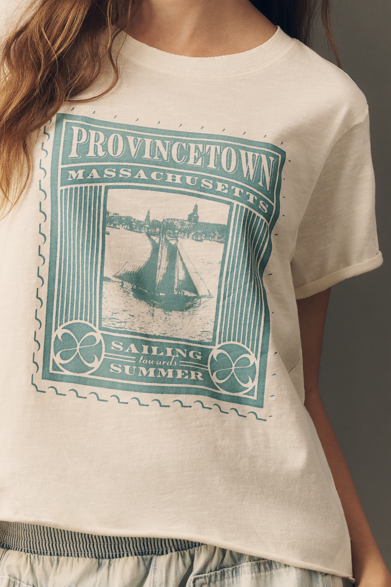 Maeve 100% Cotton Graphic Boxy Tee