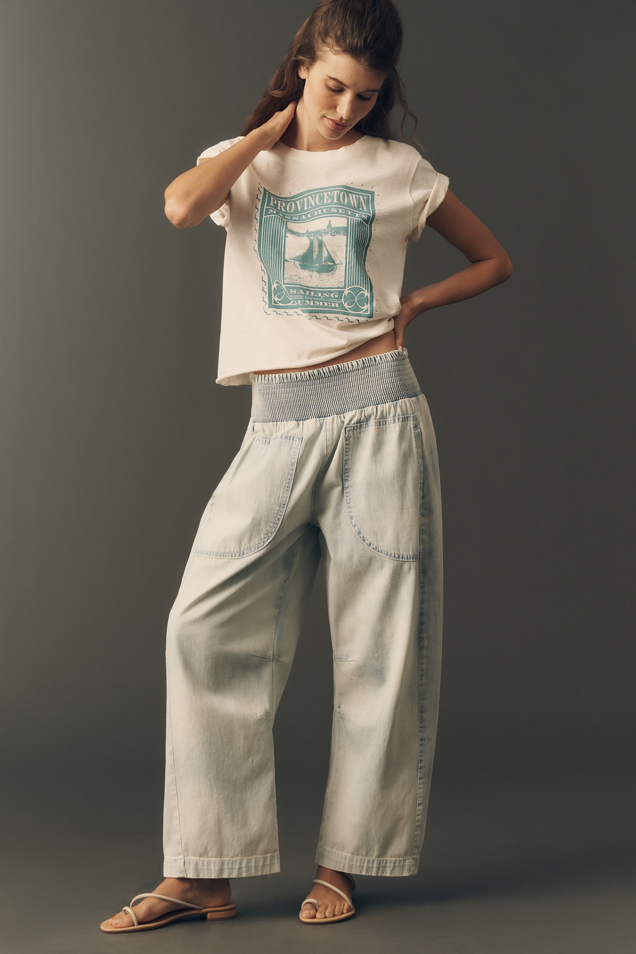 Maeve 100% Cotton Graphic Boxy Tee