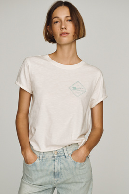 Maeve Women's White The Caitlin Boxy T-Shirt By Medium