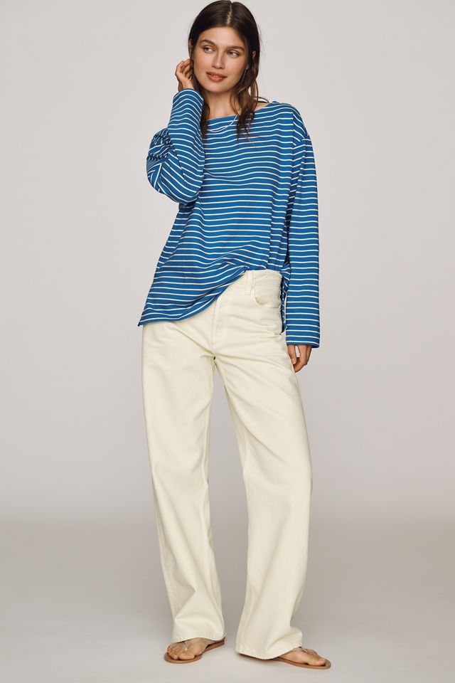 Maeve Greer 100% Cotton Relaxed Long-Sleeve Top #2